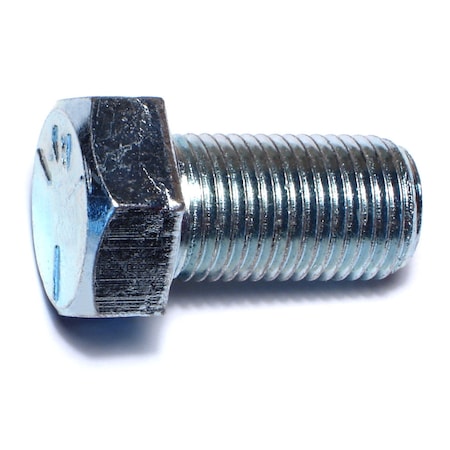 Midwest Fastener Grade 5, 9/16"-18 Hex Head Cap Screw, Zinc Plated Steel, 1 in L, 4 PK 63161